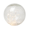 LED sphere 6" crackle glass decor Light
