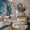 Piper 47" Large Gold Metal Round Wall Mirror