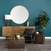 Piper 47" Large Gold Metal Round Wall Mirror