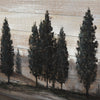TUSCAN CYPRESS HAND PAINTED ON WOOD OIL PAINTING