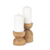 Aleena Wooden Candle Holders
