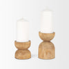 Aleena Wooden Candle Holders