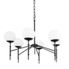 Edie Metal w/ Frosted Glass Globes 6 Light Chandelier