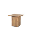 June Light Brown Wood w/ Fluting Square Side Table