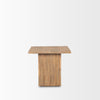 June Light Brown Wood w/ Fluting Square Side Table