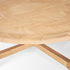 Taylin Light Brown Wood Round Coffee Table