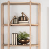 Taylin Light Brown Solid Wood Open Bookshelf