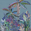 10022 Tropical Foliage & Floral Mural -Wallpaper