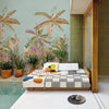 10022 Tropical Foliage & Floral Mural -Wallpaper