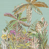 10022 Tropical Foliage & Floral Mural -Wallpaper