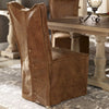 DELROY ARMLESS CHAIR, COGNAC