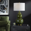 GOURD TABLE LAMP, GREEN