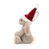 Jellycat-Bashful Christmas Bunny Decoration