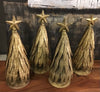 Gold/Brass Metal Feather Christmas Trees
