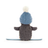 jELLYCAT - Peanut Penguin Snowboarding