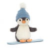 jELLYCAT - Peanut Penguin Snowboarding