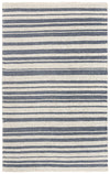 CAPRI iVORY/BLUE STRIPED AREA RUG -CP1107