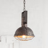 ZAIO GRAY METAL CAGED BULB PENDANT LIGHT