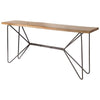 Papillion I Natural Solid Wood and Iron Console Table