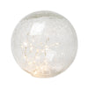 LED Sphere 8" Crackle Glass Decor Light