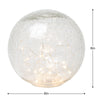 LED Sphere 8" Crackle Glass Decor Light