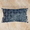 Blue Cotton Chenille Pillow