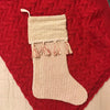 Red & Cream Metallic Stocking