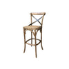 Cross back Fixed Bar Stool - metal cross