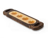 Large Wood Candle Tray - Four Wicks
