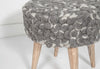 Bohemian Stool Felted Wool – Grey