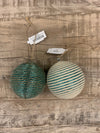 Jute & Metallic Yarn Round Ball Ornament