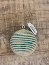 Jute & Metallic Yarn Round Ball Ornament