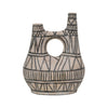 Black Abstract Design Terra-Cotta Vase