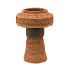 Handmade Wide Debossed Terra-cotta Vase